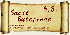 Vasil Buletinac vizit kartica